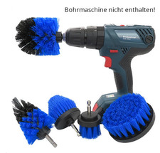 Nylonbürste Felgenbürste Reinigungsbürste SET 5-tlg Bürstenaufsatz Akkuschrauber