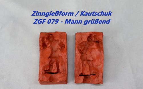 Zinngießform mann - -,