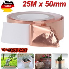 Kupferband Kupferfolie Klebeband Selbstklebend Abschirm Schneckenband 50mm x 25m