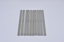 LEGO 10 x Gerade Schiene althell grau Light Gray Train Track Slotted Rail 3228b