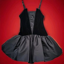 RETRO-KLEID+BOLERO 80ER S/M SCHWARZ SAMT GERAFFT SCHULTERPOLSTER TÜLLROCK TOP‼️