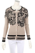 Etincelle Cardigan Jacquard Flowers Pearls T 3 = D 38 black nude