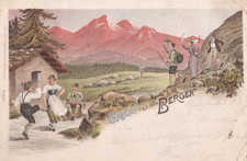 antike AK  1895 gelaufen Gruss