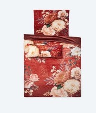 Mikronesse Wendebettwäsche  Englische Rose 135x200cm, 3tlg. Kestanie