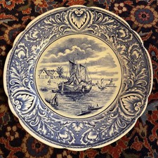 Delft Wandteller Royal Holland Belgium TOP Zustand 25,5 Cm By Boch