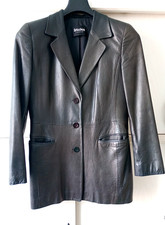 Leder jacke blazer lammnappa - jacke,
