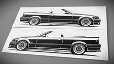 Bmw e36 cabrio sticker - m3,