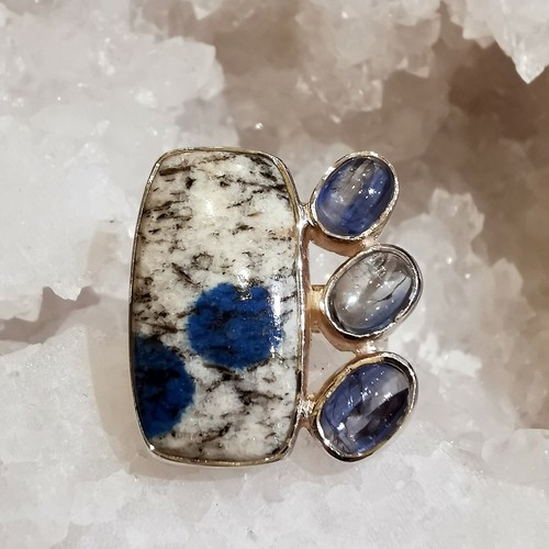 Ring mit azurit - ring, granit