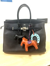 Hermès Hermes Birkin Bag 35 Bleu Noir Nachtblau fast schwarz Clemence Leder 