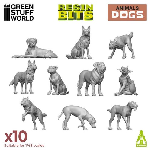 Green stuff world hunde set - green,