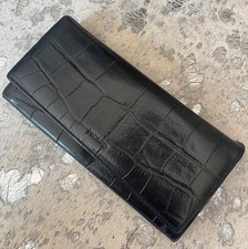 Picard Weimar Geldbörse schwarz echt Leder in Krokooptik neuwertig