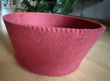Trendiger Brotkorb Filz rot