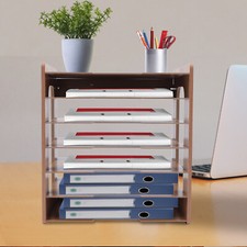 7 Ablagefächer Holz Büro