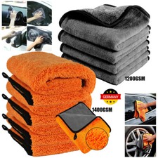 1-12Pack Auto 1200GSM 1400GSM Mikrofasertuch Poliertuch Trockentuch Microfaser
