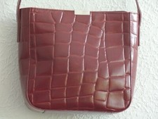 "Disser", Echtleder Umhänge Handtasche, bordeaux 