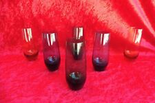 6 schöne , alte Kristallgläser ,  Wasser , Longdrink ... , farbiges Glas 