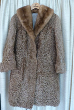 PERSIANER Pelzmantel braun mit