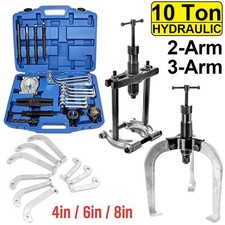 HYDRAULISCHER ABZIEHER-SATZ 28-TLG. 10T TONNEN AUSDRÜCKER LAGER TRENNMESSER