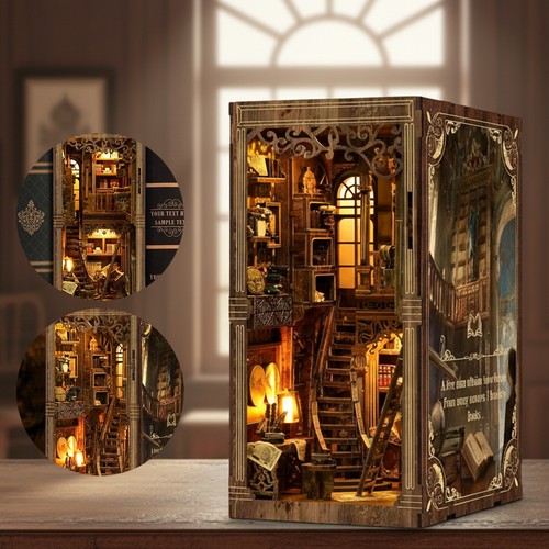 Holzpuzzle diy book nook - 3d,