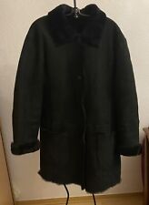 Lammfellmantel Lammfelljacke  CINQUE Velourleder  Gr. 40 Schwarz Designer