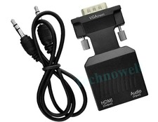 VGA auf HDMI Adapter 1080P HDTV mit Audio Übertragung Konverter 3,5mm Audioansch