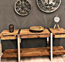 Sideboard Rixos  Antik Teak Holz mit  verchrohmten Füssen Treiholtz Schwemmholtz