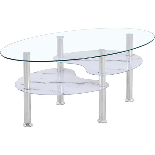Couchtisch 98x55cm klarglas - 98x55cm,