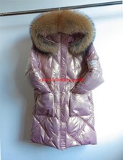 Top Winterjacke Damen Glänzend Mantel Echtpelzkragen Warm Daunen Baumwolle Parka