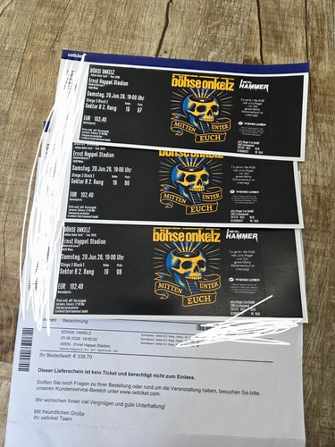 Böhse onkelz tickets - böhse,