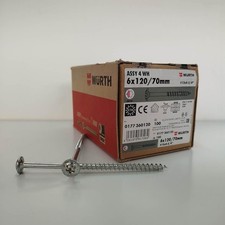 Würth ASSY 4 WH Tellerkopfschraube Teilgewinde Scheibenkopf 6X120/70 100 Stk.