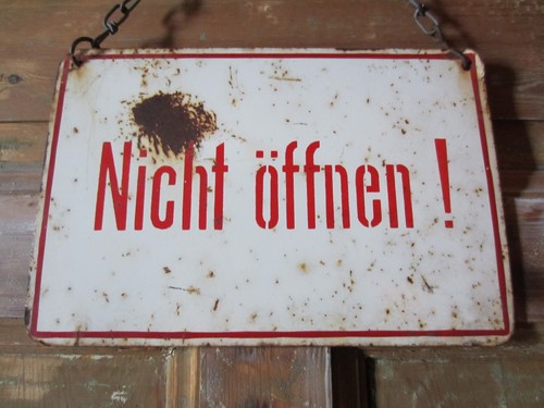 Altes metall schild - altes,