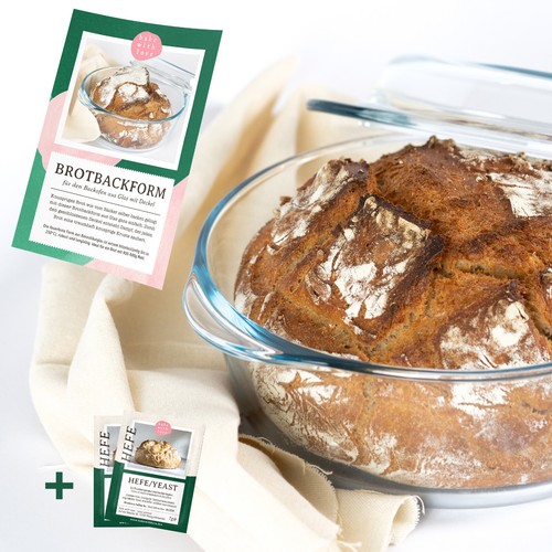 Brotbackform mit deckel - deckel, glas