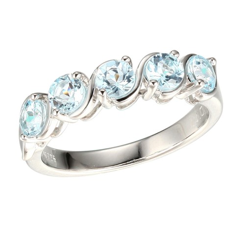 Silberring mit himmelblauem