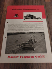 Original Prospekt Massey Ferguson Hochdruckballenpresse 703 Traktor Schlepper