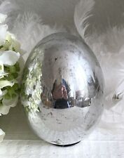 Großes  Osterei Ei  Silber