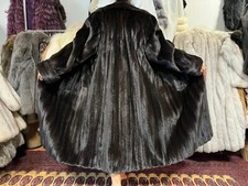 Nerzmantel Nerz Pelz Pelzmantel BLACKGLAMA Real Fur Mink Coat Pelliccia Visone