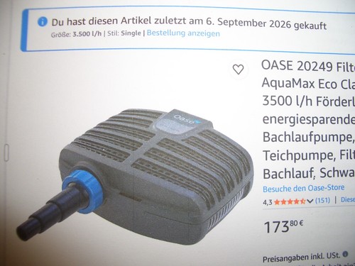 Oase 20249 filterpumpe aquamax - oase,