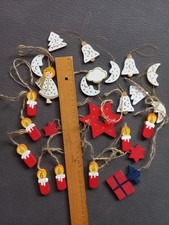 Baumschmuck Holz verschiedene Motive Stern Kerze Mond usw. Konvolut