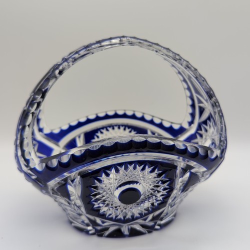 Korb glas blau dunkelblau - korb,