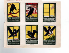 6 Reklamemarken für Prinz-Camembert aus Gensungen (Felsberg Schwalm-Eder-Kreis)