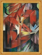 The Foxes Franz Marc Tiere Füchse Schnauzen Schwanz Formen B A3 01895 Gerahmt