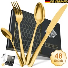 Edelstahl Besteckset Essbesteck 48 tlg für 12 Personen Premium Tafelbesteck DHL