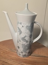 Rosenthal Studio Line Kaffeekanne Blumenstrauß grau Wolf Karnagel H007-29