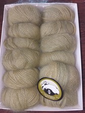 240g / 12x 70% Angora Schewe Wolle schilfgrün Fb. 5600 selten