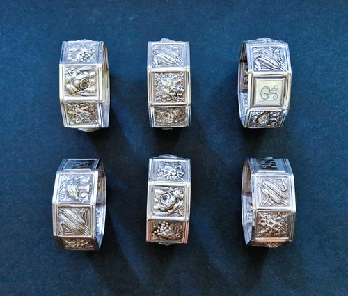 Serviettenringe versilbert - 6,
