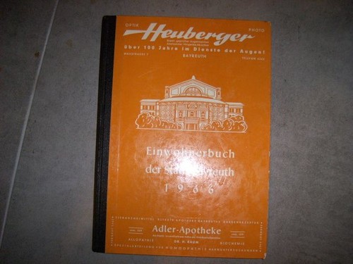 Bayreuth einwohnerbuch der - bayreuth,,