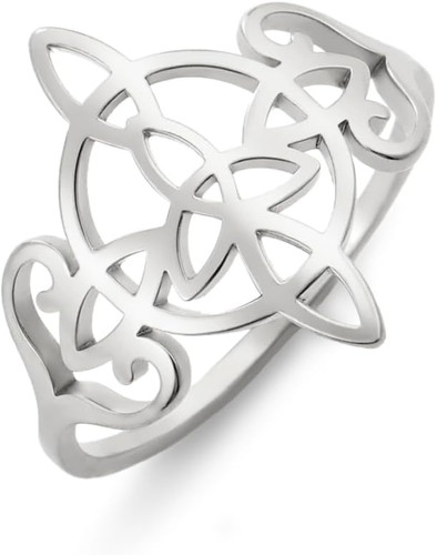 Hexen knoten ring edelstahl - knoten,