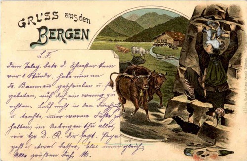 Gruss aus den - -, litho