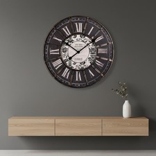 60cm dekouhr mit metallrahmen - 60cm,