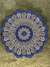 Signierter Persischer Emaille-Teller Minakari – handbemalt, Durchmesser 24,5 cm